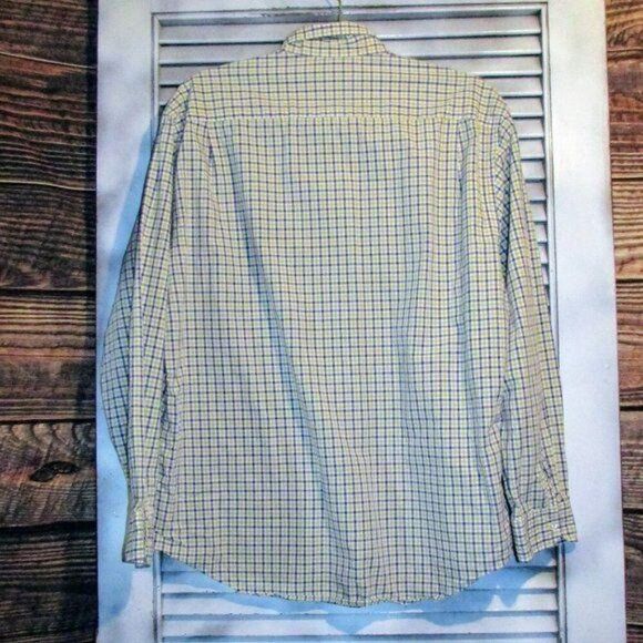 Brooks Brothers Sz 14 Blue and Green Plaid Button Down - Picture 5 of 11